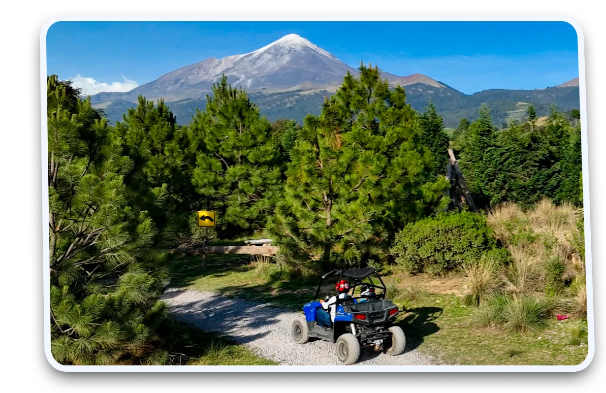 Fotografía real de una actividad en Volcanic Park, Puebla